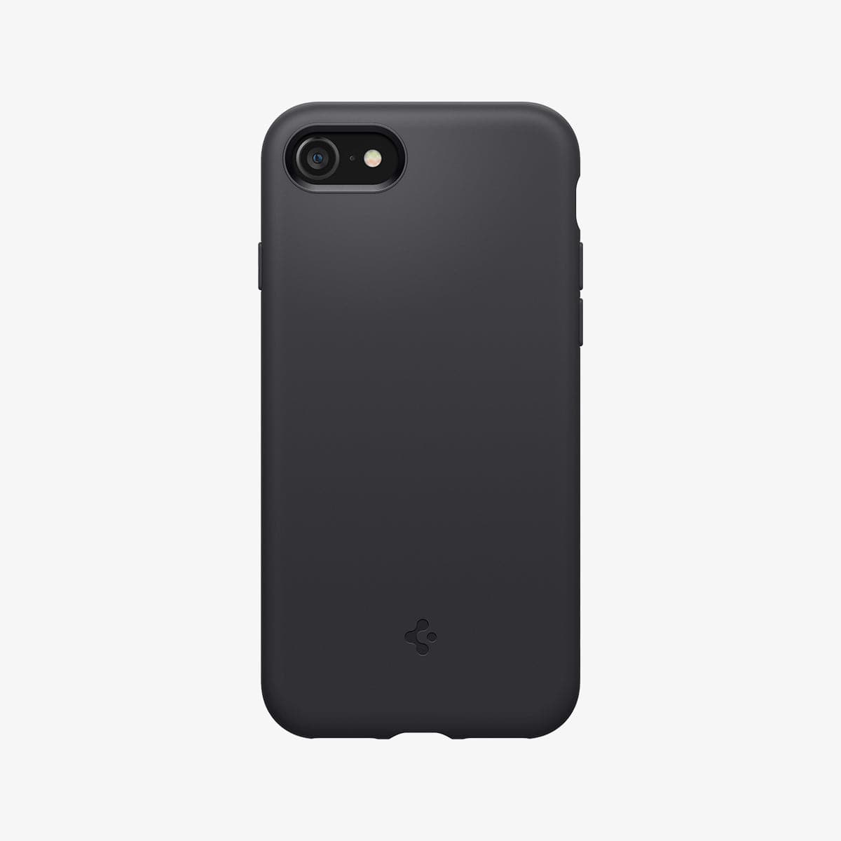 ACS04349 - iPhone 7 Series Silicone Fit Case in Black showing the back
