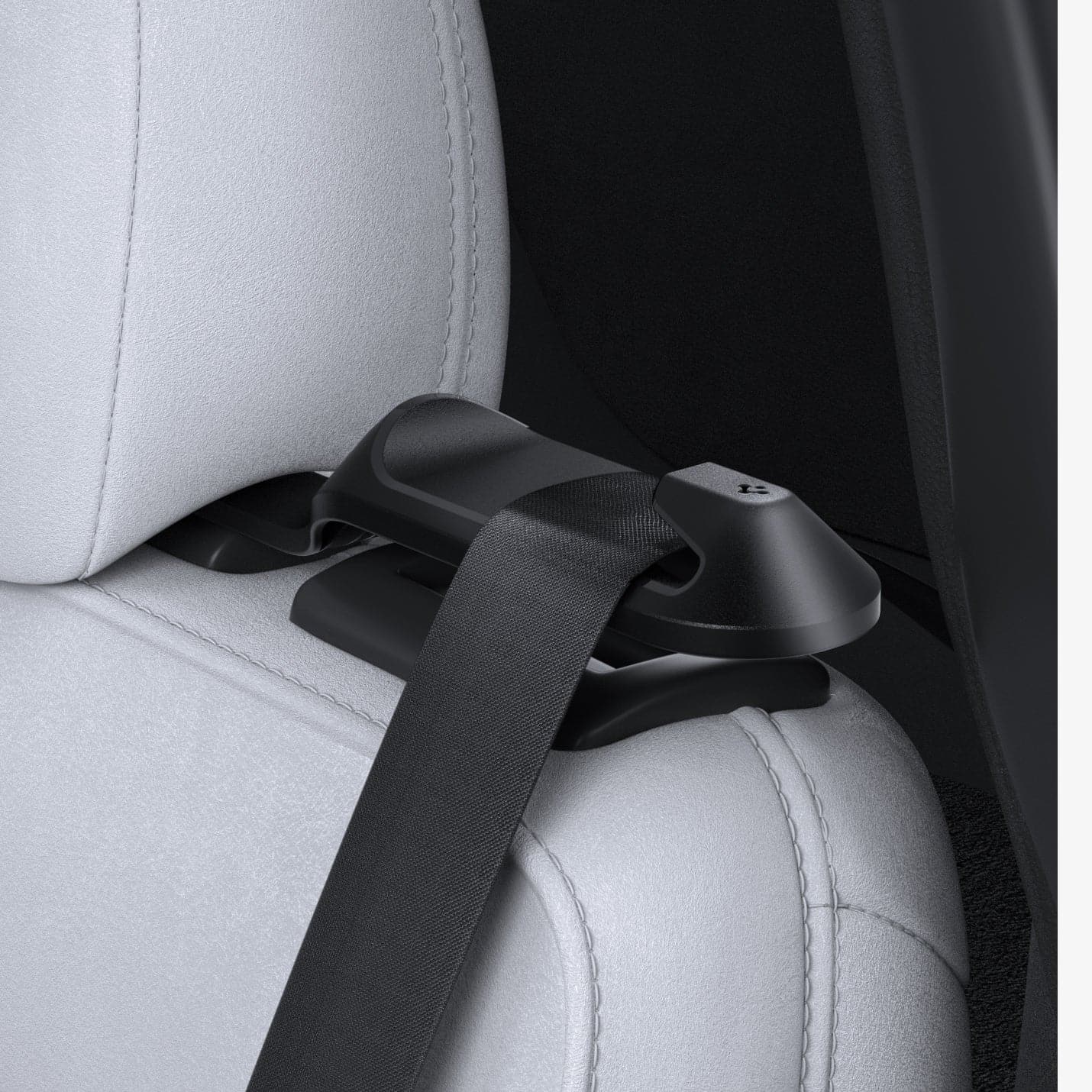 Spigen Backseat Seatbelt Guide Holder Designed for Tesla Model Y 2023 /  2022 (Black) - 2 Pack